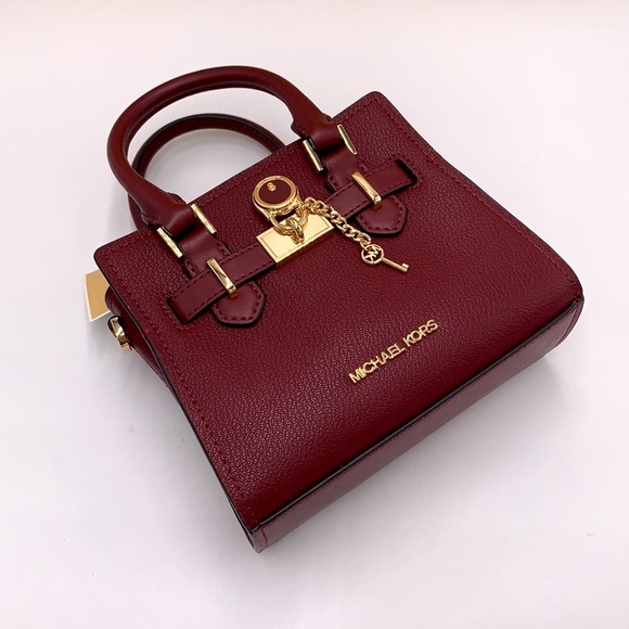 MICHAEL KORS HAMILTON XSMALL
SATCHEL CROSSBODY BAG DARK
CHERRY COLOR - Picture 9 of 16